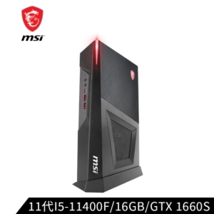 微星 MSI 海皇戟 迷你游戏台式电脑电竞主机（11代i5-11400F 16G GTX1660Super 256G SSD+1T)MSITMD2354